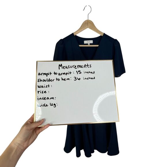 Reiss Women's Natalia V-Neck Fit And Flare Mini Dress Sz 2 Blue Cap Sleeves - Picture 11 of 12